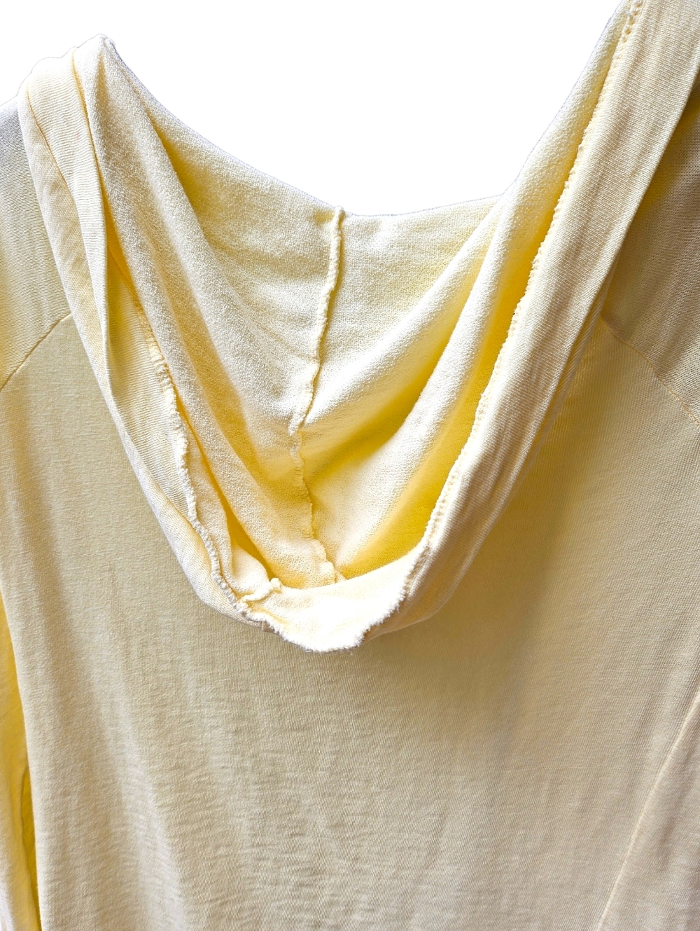 Old Navy Women's Lightweight Yellow Hooded V-Neck Sweatshirt - Picture 6 of 6